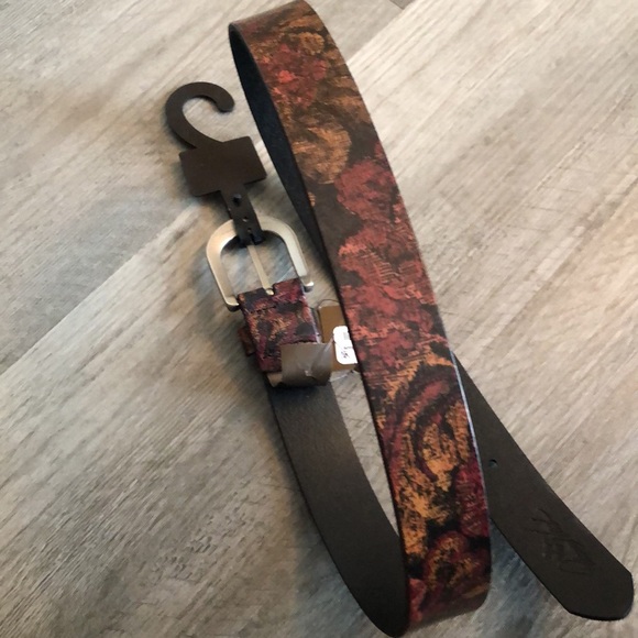 Patricia Nash Vietri Vintage Floral Brocade Leather Belt Size S NWT - Picture 6 of 16
